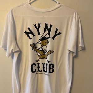 NY NY CLUB THREE STRIPES ZERO STRIKES T-SHIRT NEW YORK ADIDAS TEE MENS LARGE